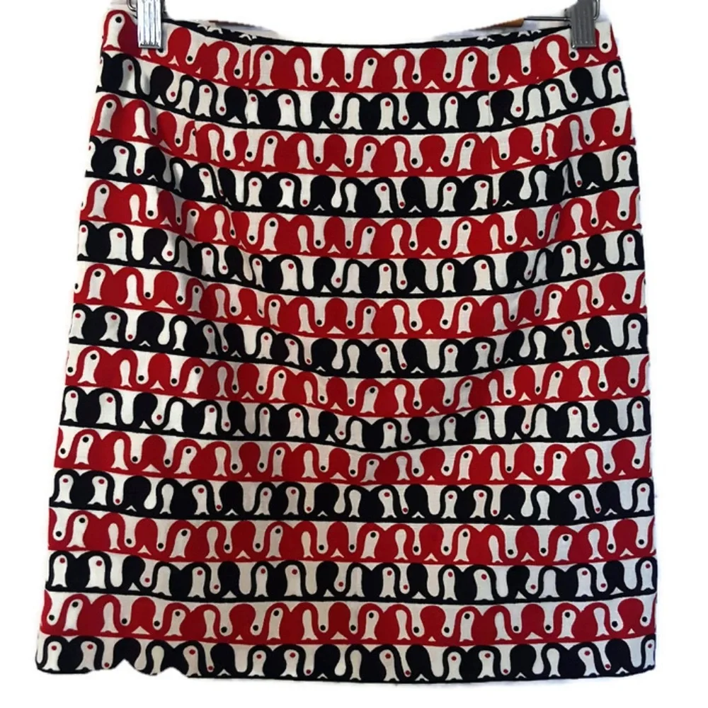 Talbots Red and Black Printed Skirt Sz 2P‎
